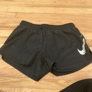 Black flowy Nike running shorts